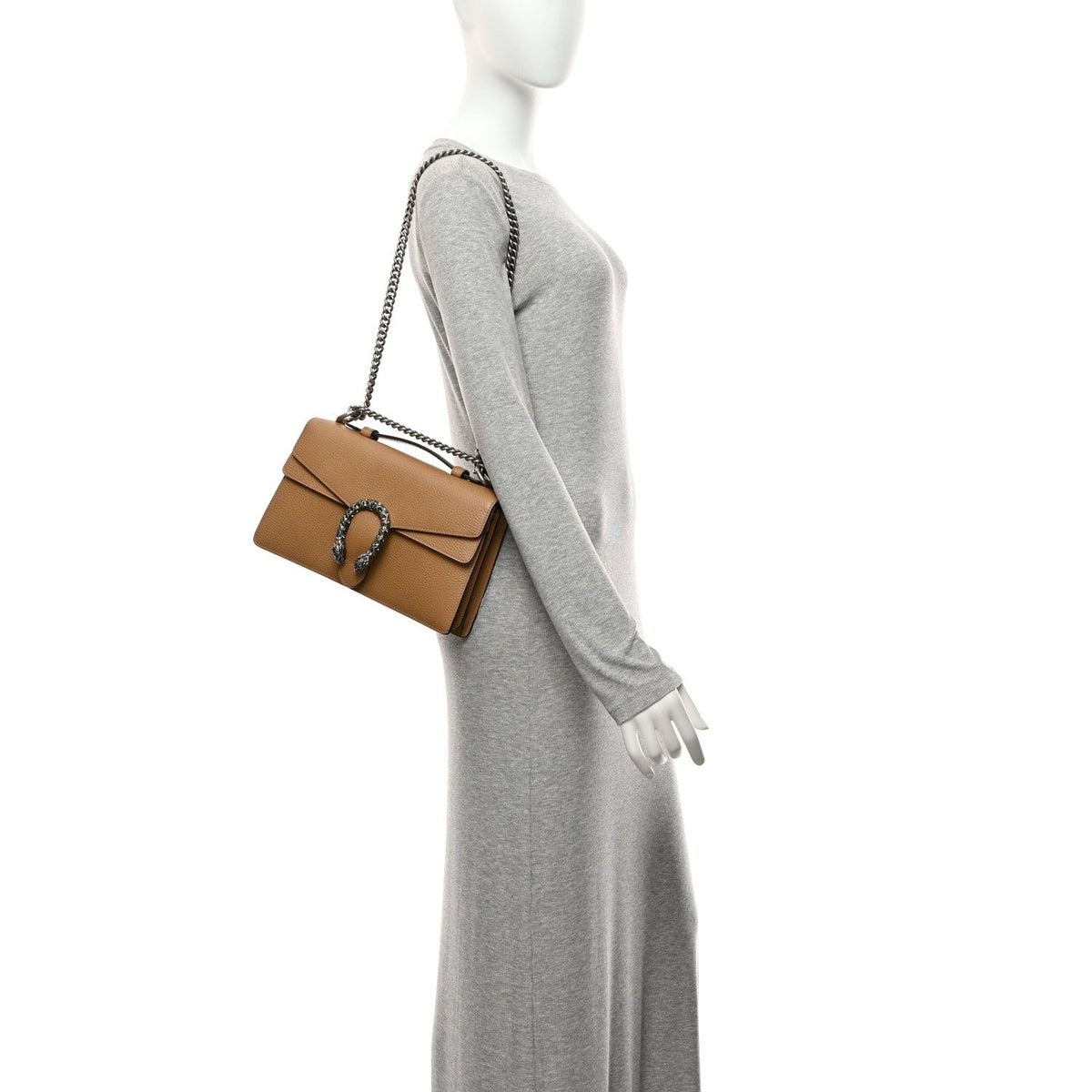 Small Calfskin Shoulder Bag - Natural