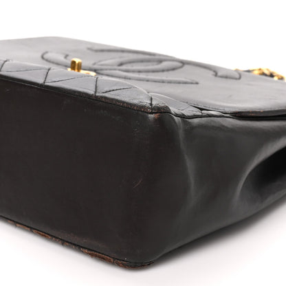 Maxi Quilted Lambskin Flap Shoulder Bag - Brown