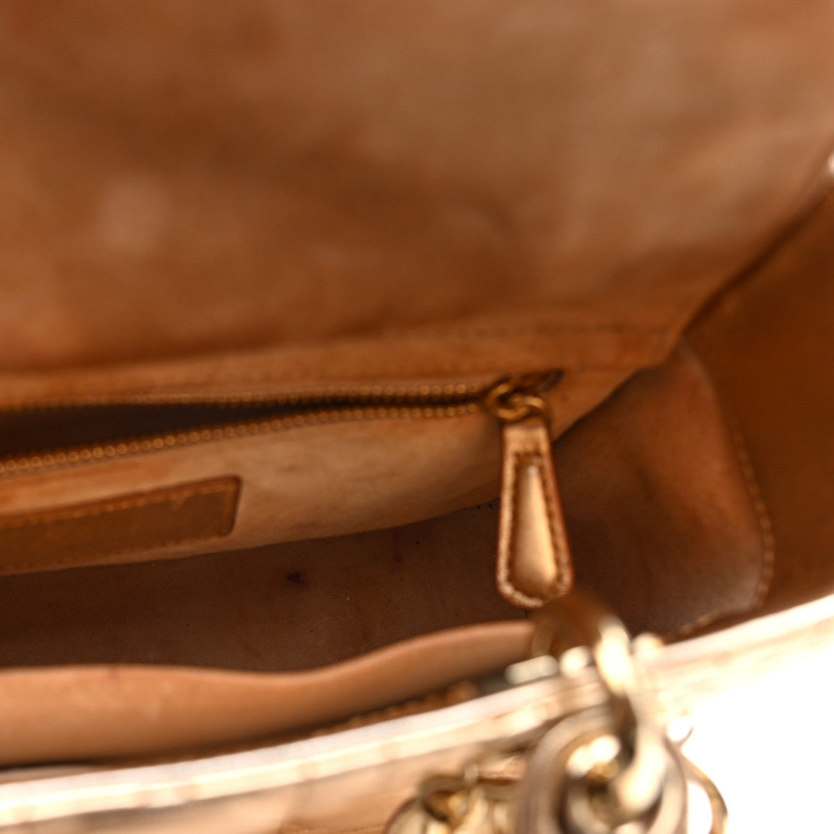 Small Lambskin Handbag - Gold