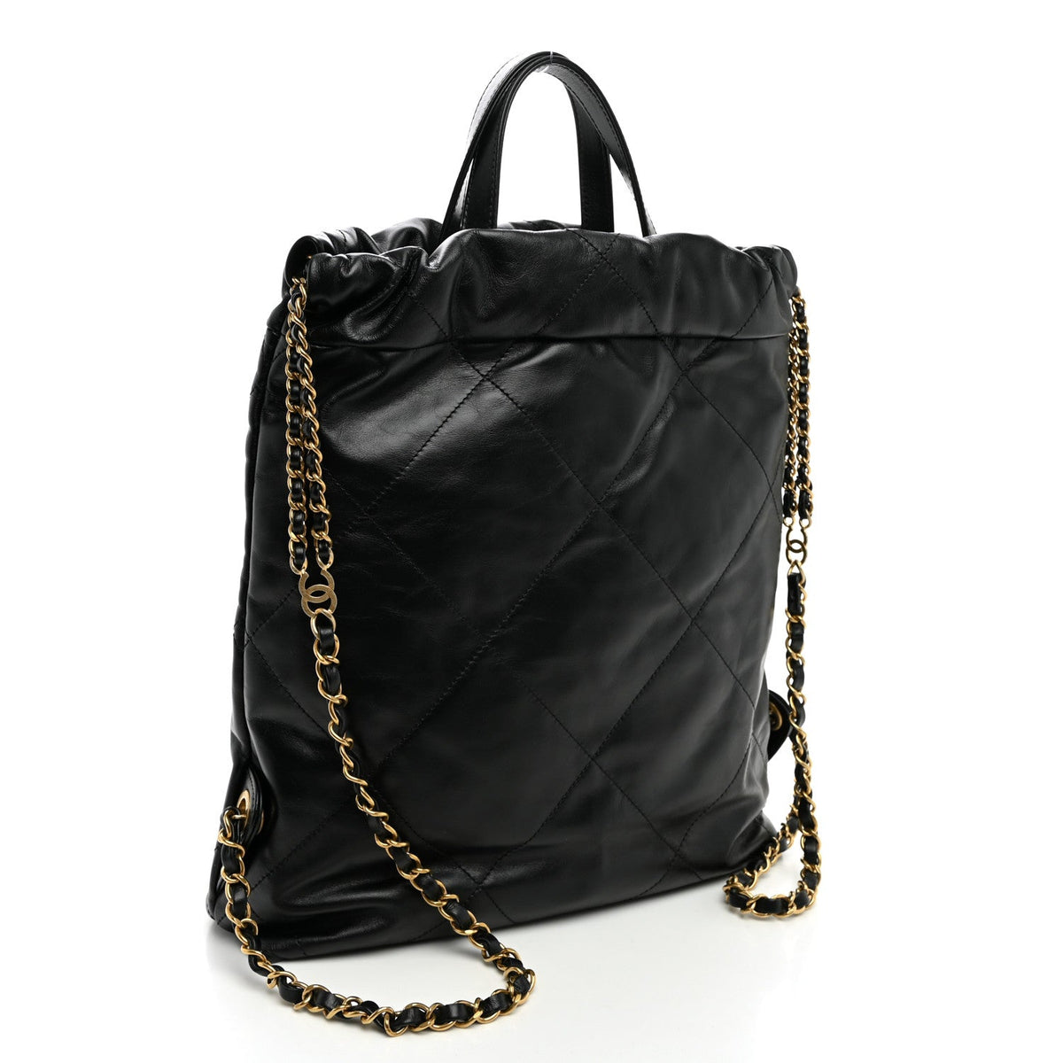 Quilted Calfskin Backpack - Black