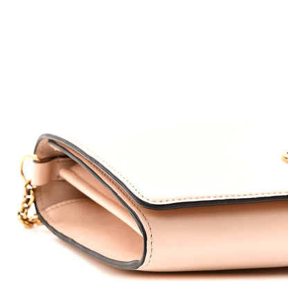 Calfskin Flap Shoulder Bag - Pink