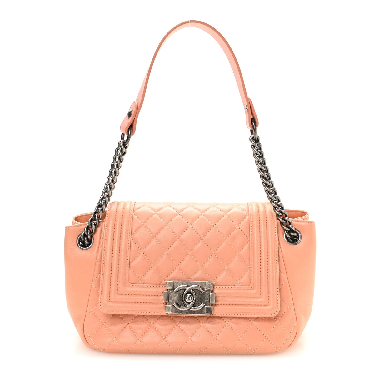 Quilted Lambskin Flap Shoulder Bag