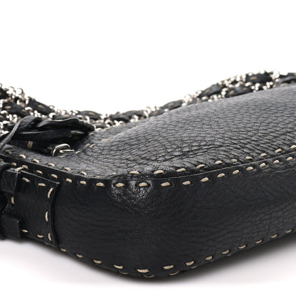 Calfskin Shoulder Bag - Black