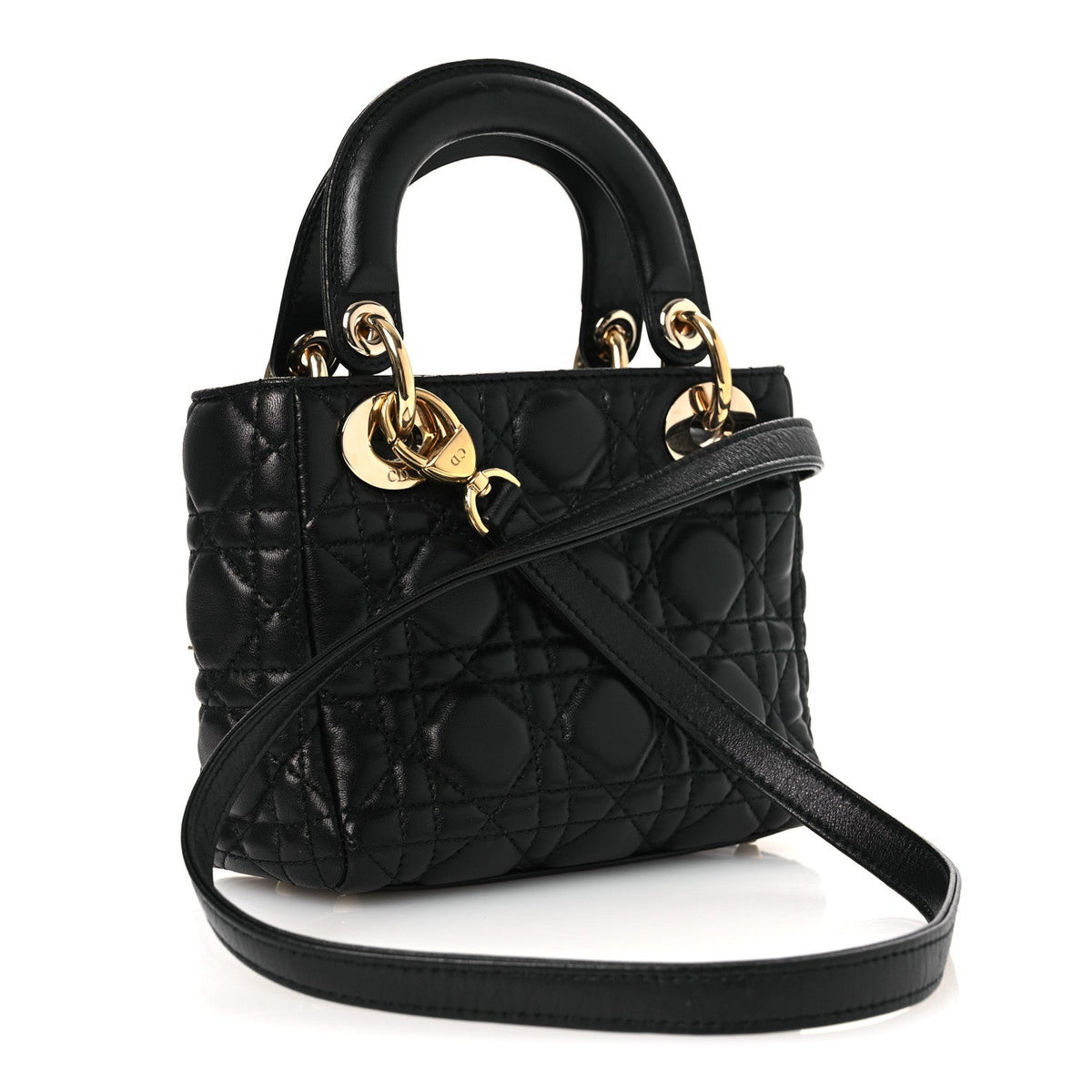 Mini Lambskin Handbag - Black