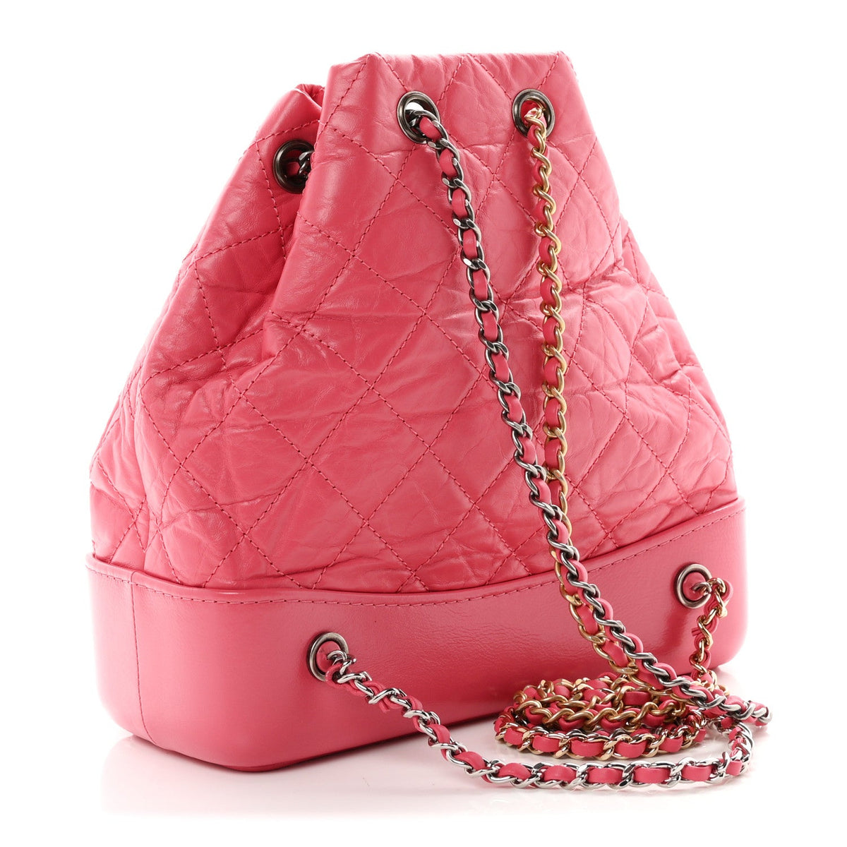 Small Quilted Calfskin Backpack - Pink