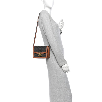 Calfskin Canvas Handbag - Tan