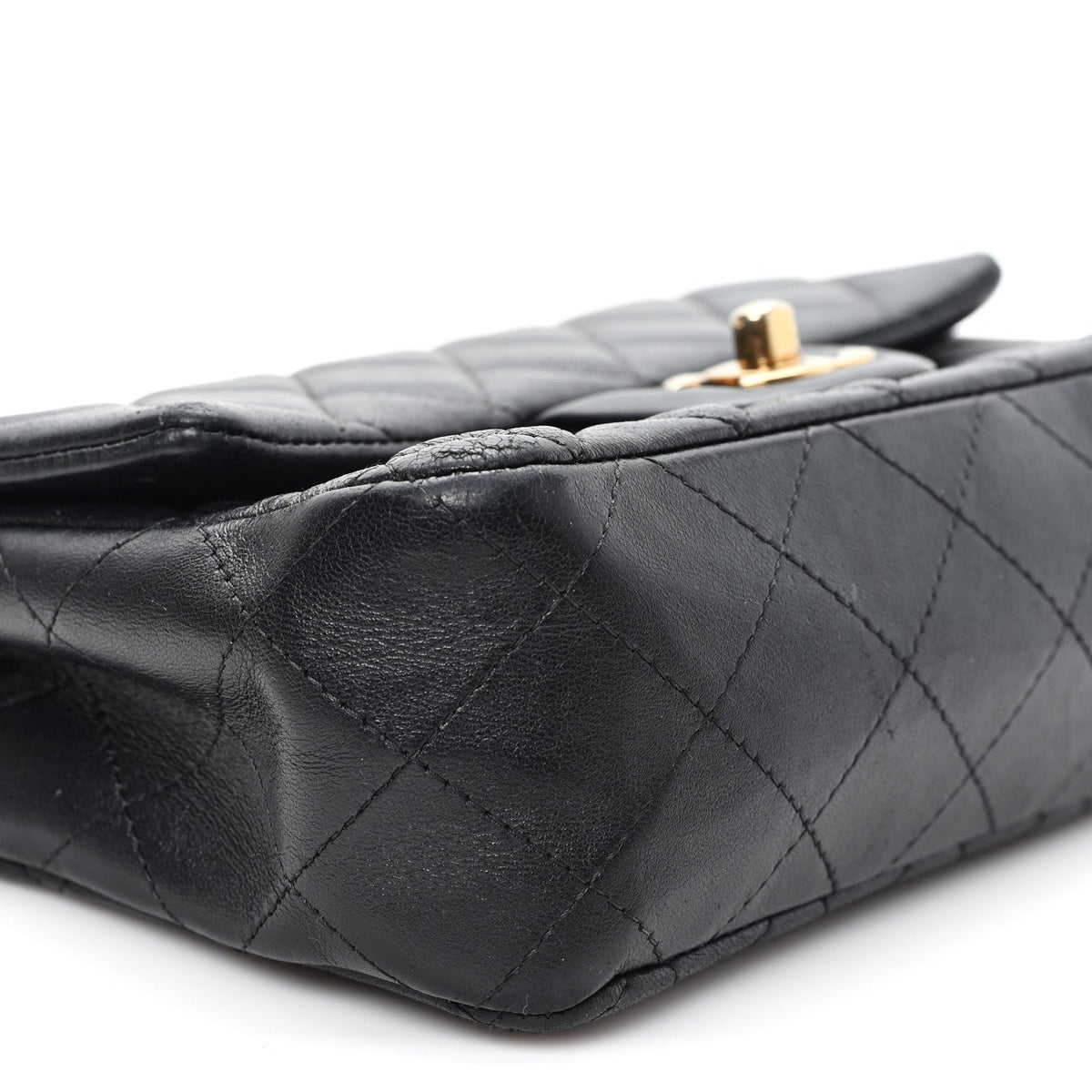 Mini Quilted Lambskin Flap Shoulder Bag - Tan