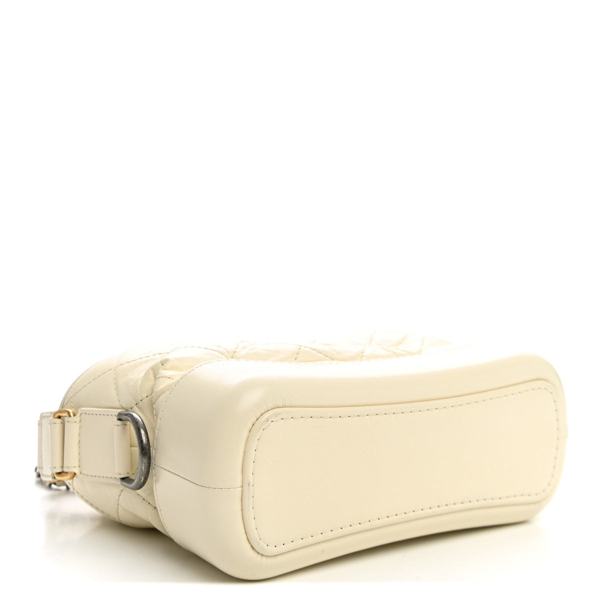 Small Quilted Calfskin Hobo Bag - White