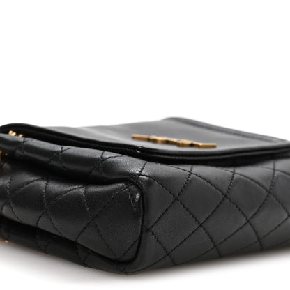 Mini Quilted Lambskin Handbag - Black