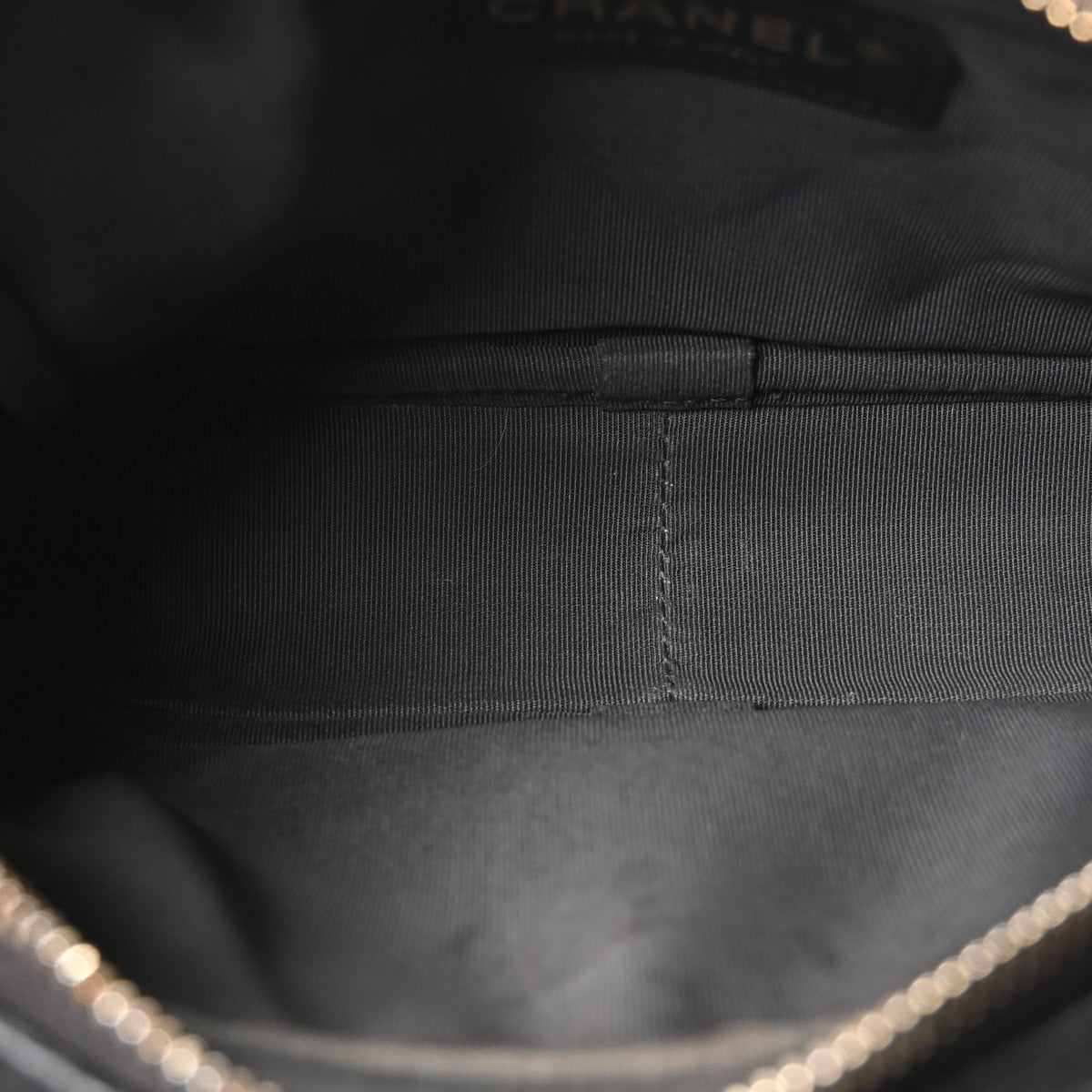 Mini Quilted Caviar Handbag - Black