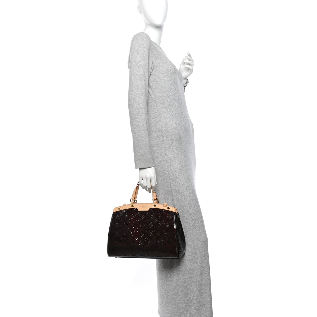 Vernis Brea Mm Amarante Handbag