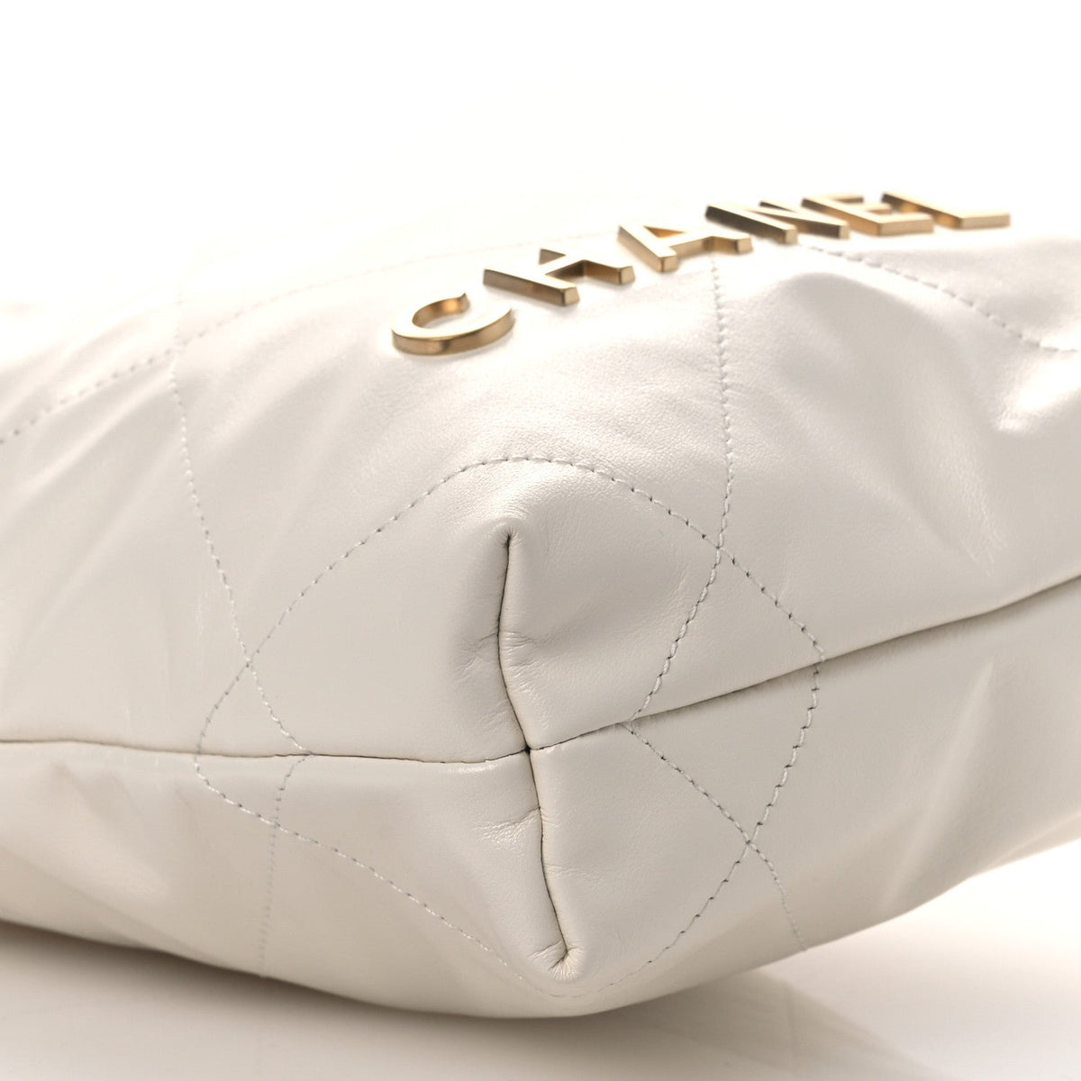Mini Quilted Calfskin Handbag - White
