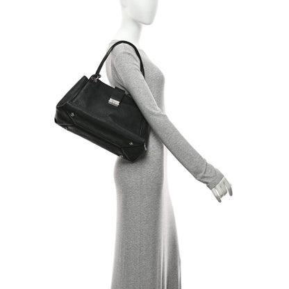 Calfskin Handbag - Black