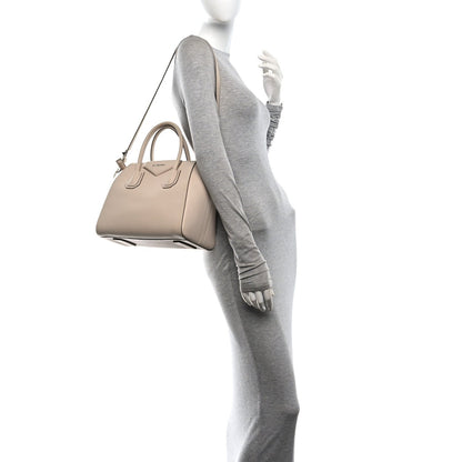 Small Goatskin Handbag - Beige