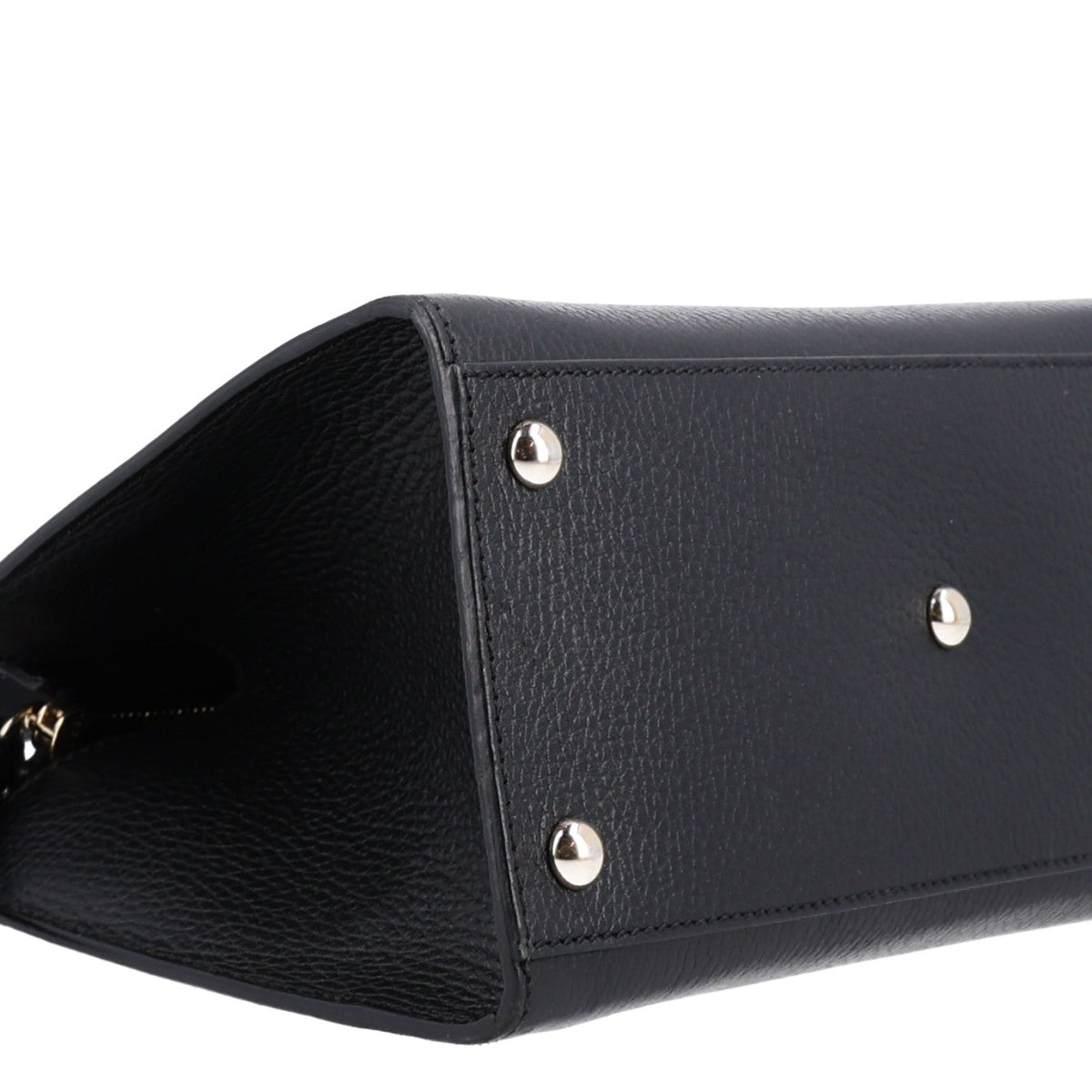 Medium Calfskin Satchel Bag - Black