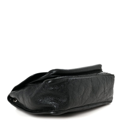 Medium Calfskin Satchel Bag - Black