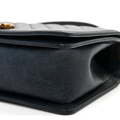 Medium Quilted Caviar Flap Shoulder Bag