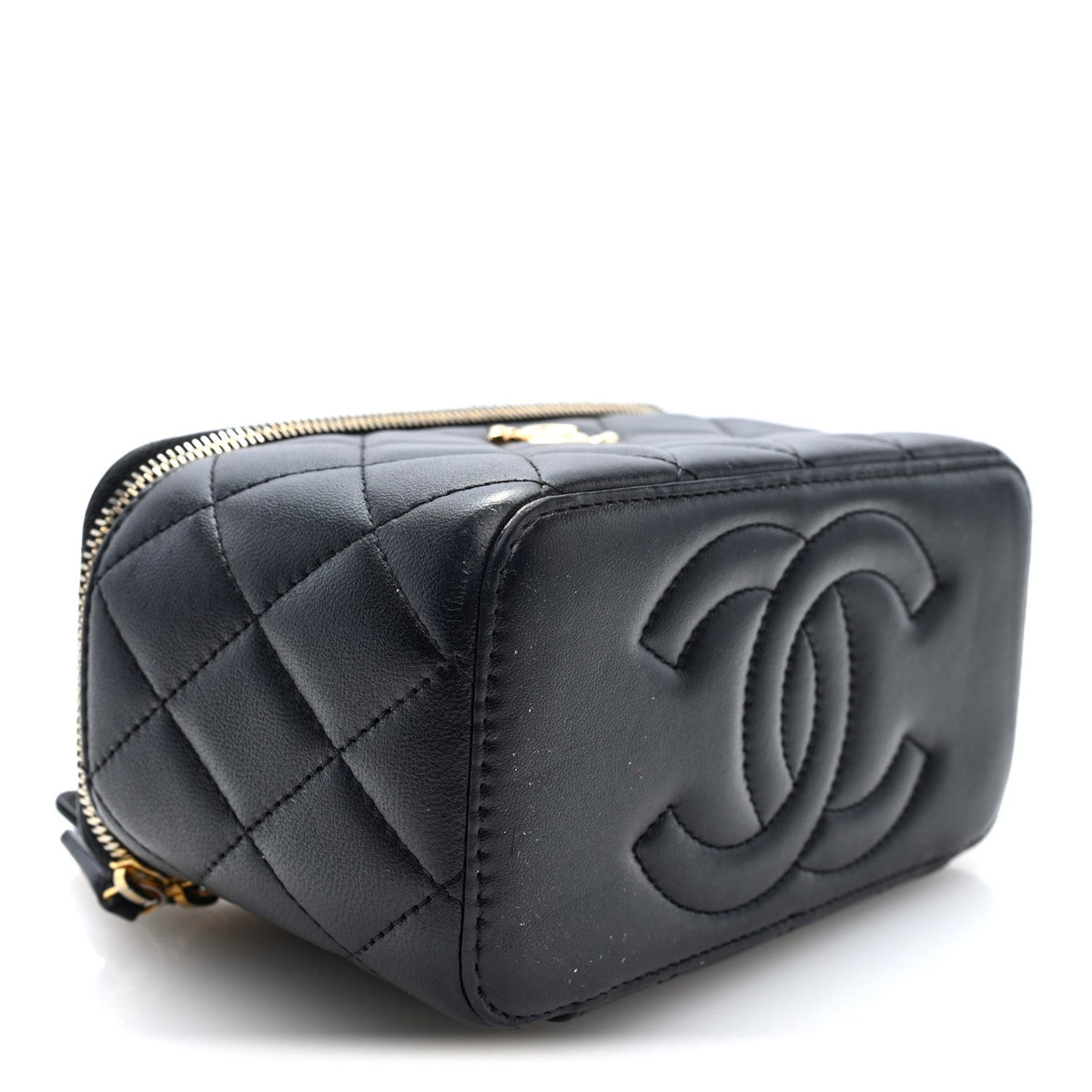 Small Quilted Lambskin Handbag - Black