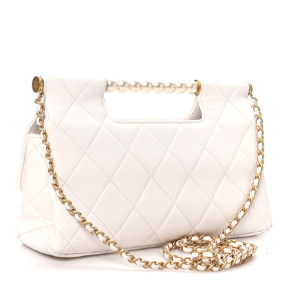 Lambskin Flap Shoulder Bag - White