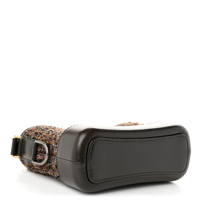 Small Quilted Calfskin Hobo Bag - Brown