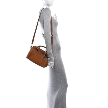 Small Goatskin Suede Handbag - Gold