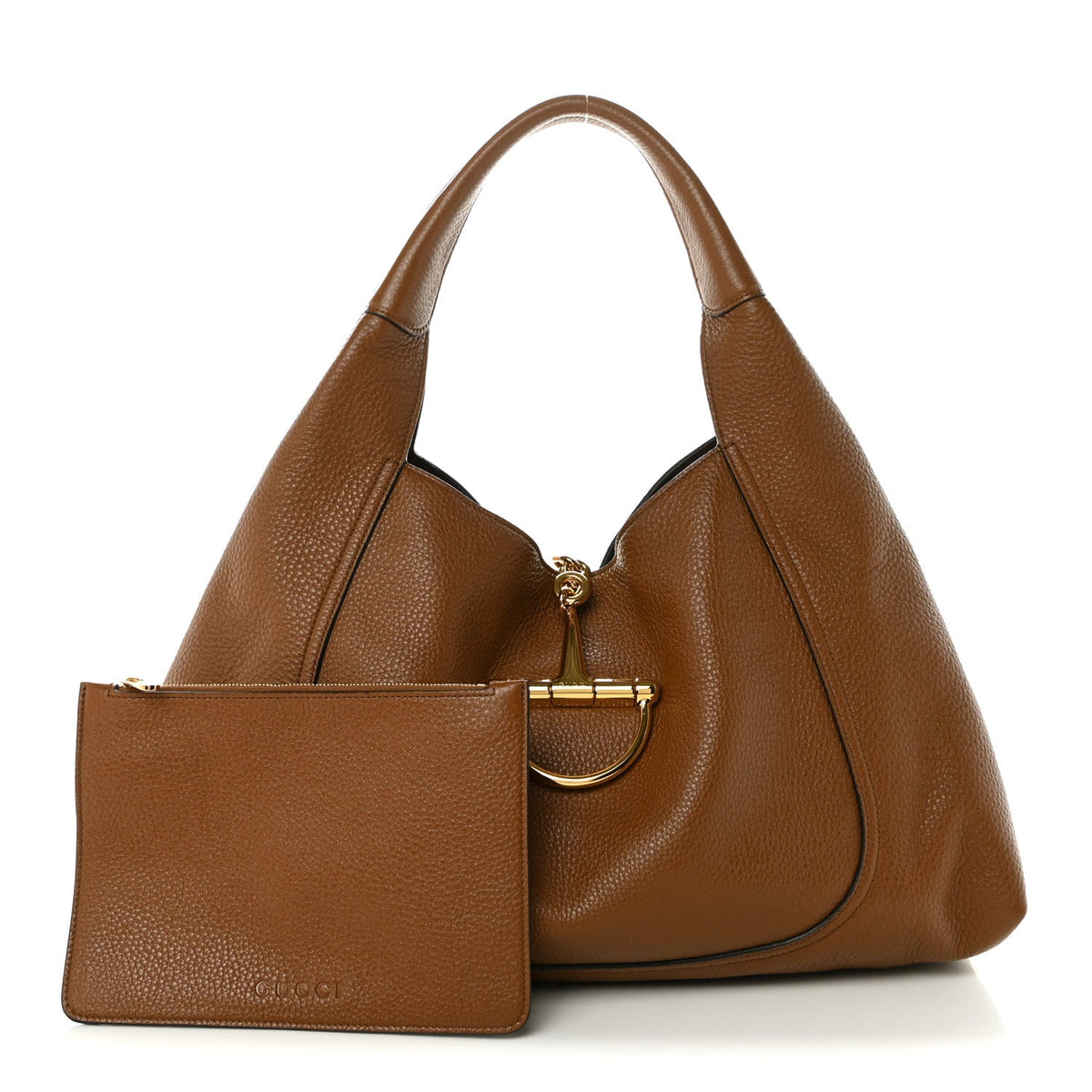 Maxi Calfskin Shoulder Bag - Brown