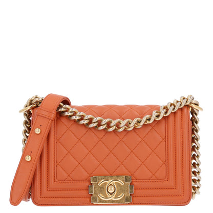 Small Quilted Calfskin Flap Shoulder Bag