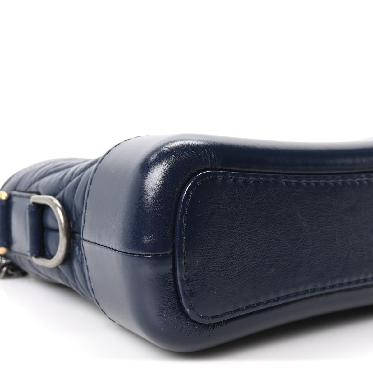 Small Quilted Calfskin Hobo Bag - Blue