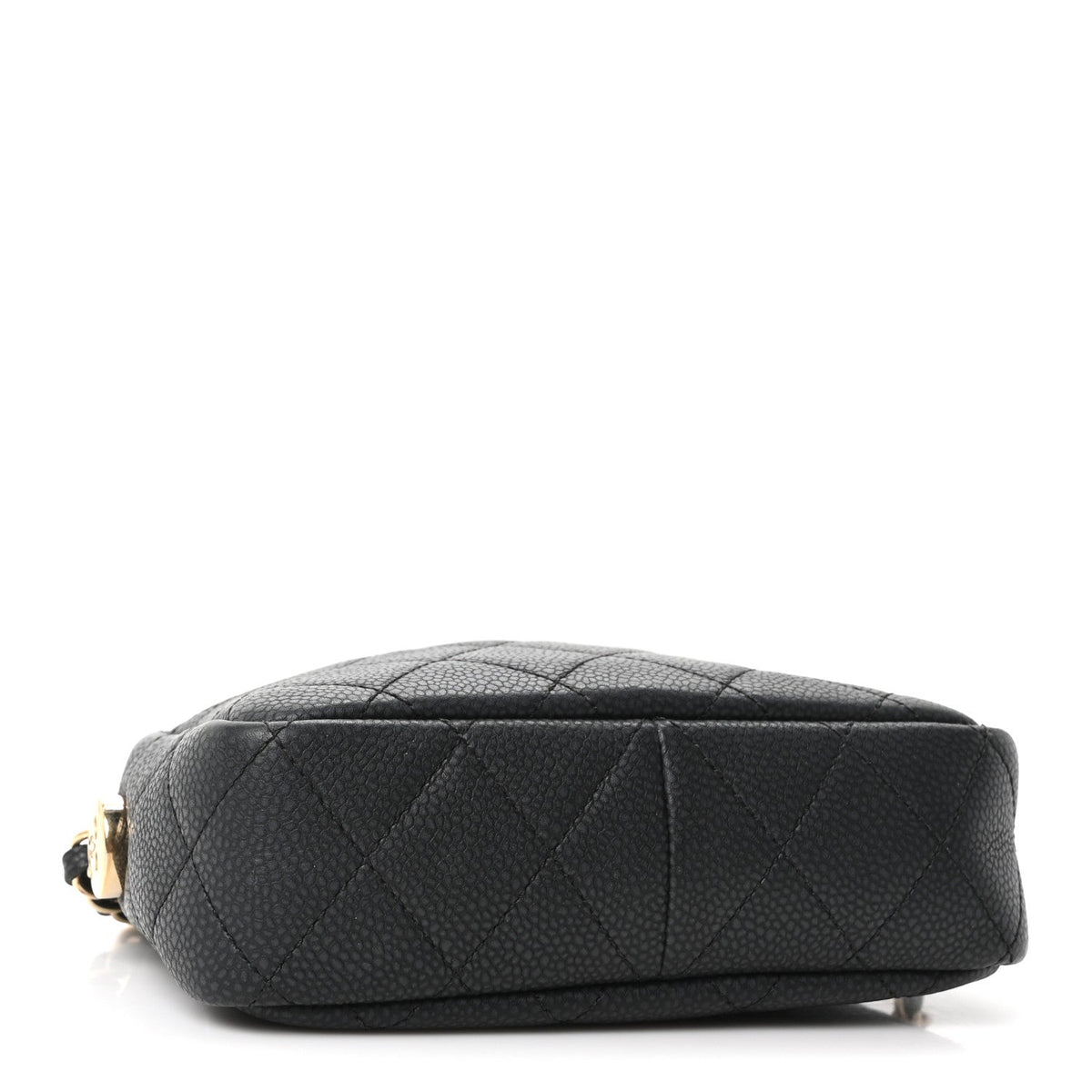 Mini Quilted Caviar Handbag - Black