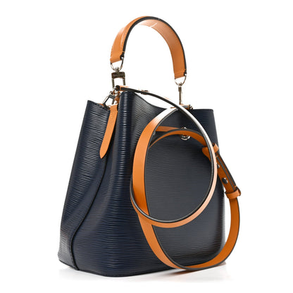 Epi Neonoe Bb Indigo Safran Handbag