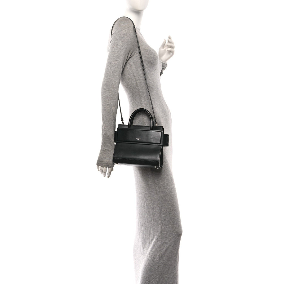 Mini Calfskin Satchel Bag - Black