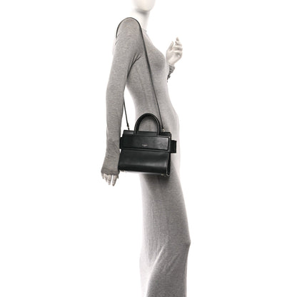 Mini Calfskin Satchel Bag - Black
