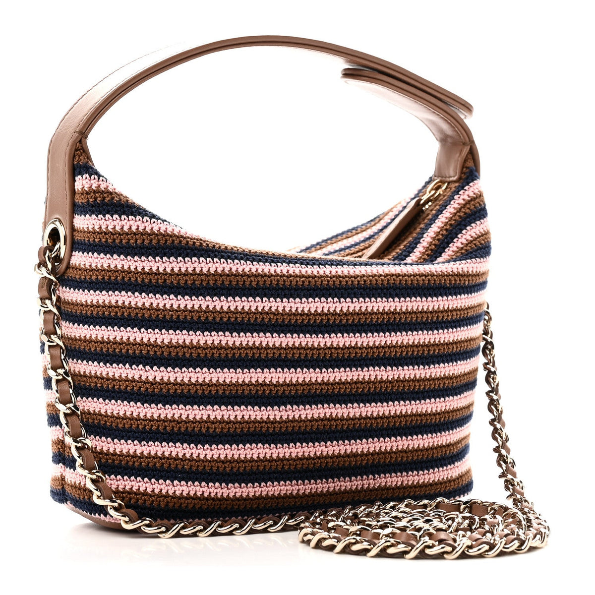 Lambskin Hobo Bag - Brown