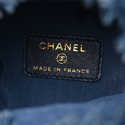 Mini Quilted Bucket Bag - Blue