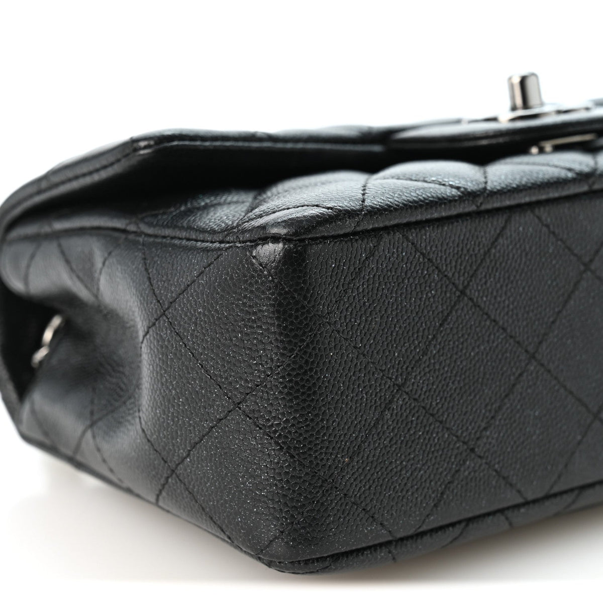 Mini Quilted Caviar Flap Shoulder Bag - Tan