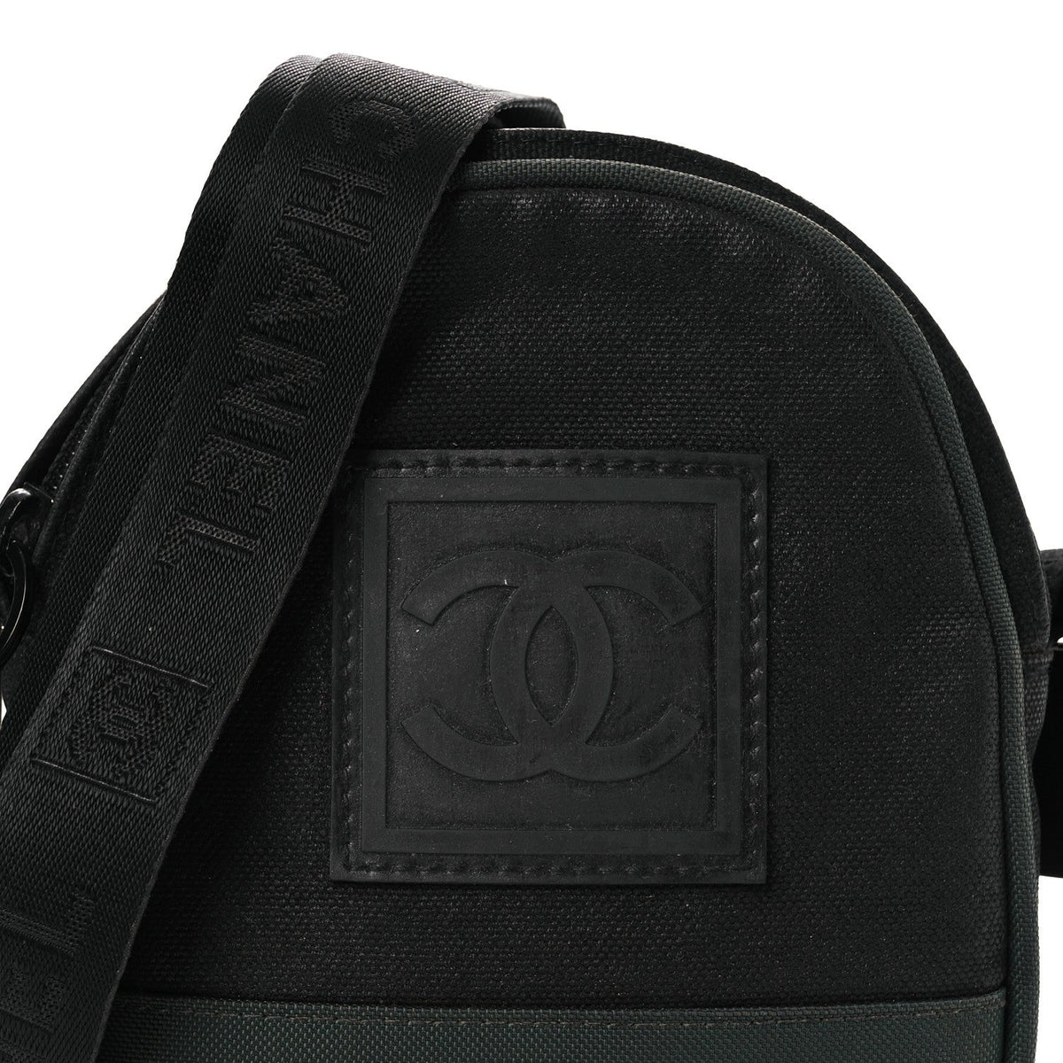 Canvas Nylon Crossbody Bag - Black