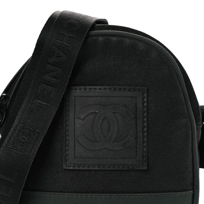 Canvas Nylon Crossbody Bag - Black
