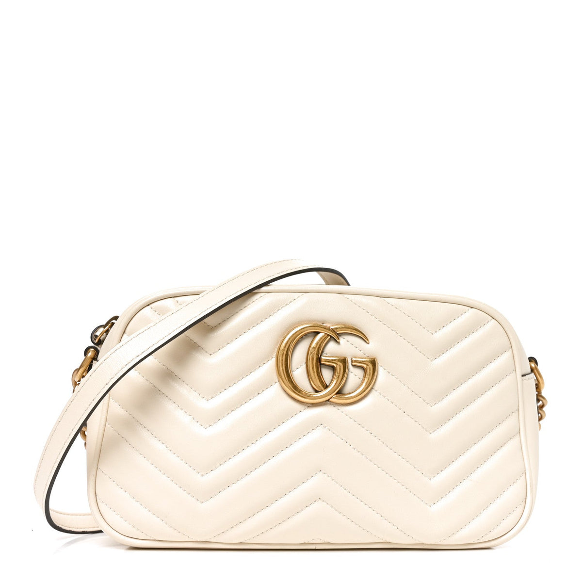 Small Calfskin Shoulder Bag - White