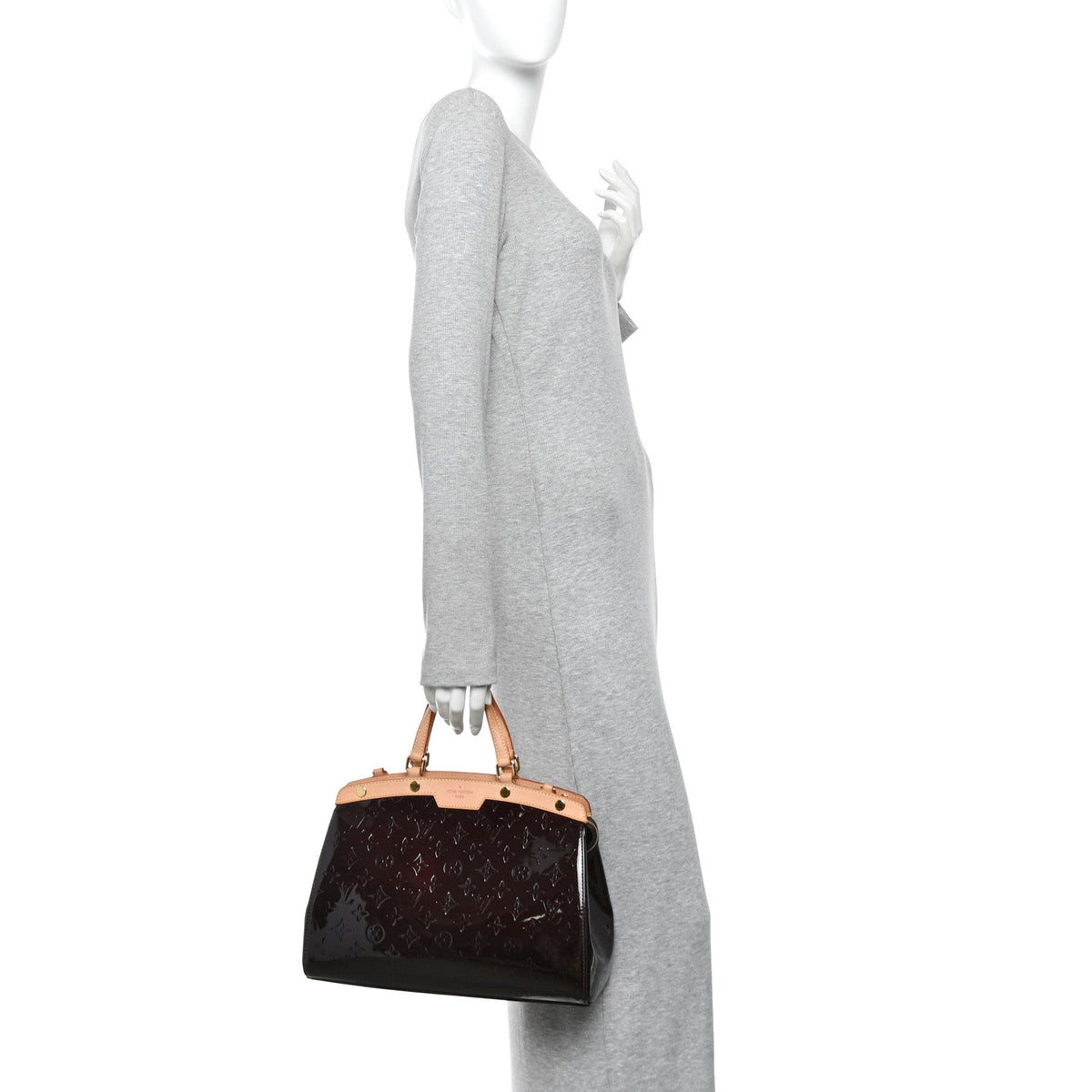 Vernis Brea Mm Amarante Handbag