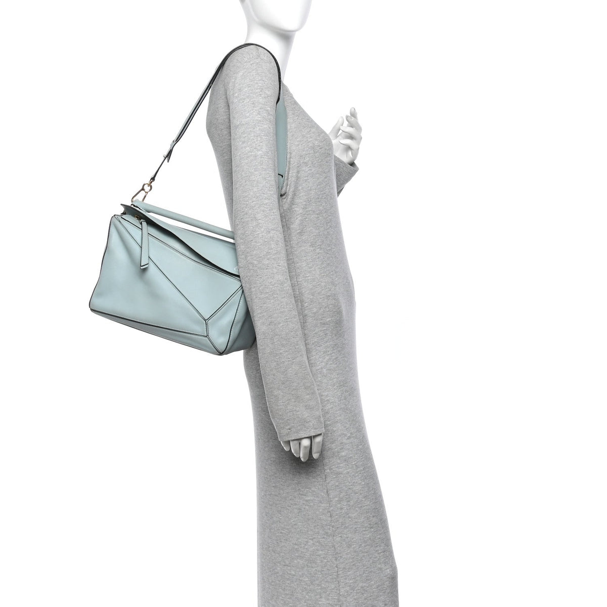 Small Calfskin Handbag - Light Blue