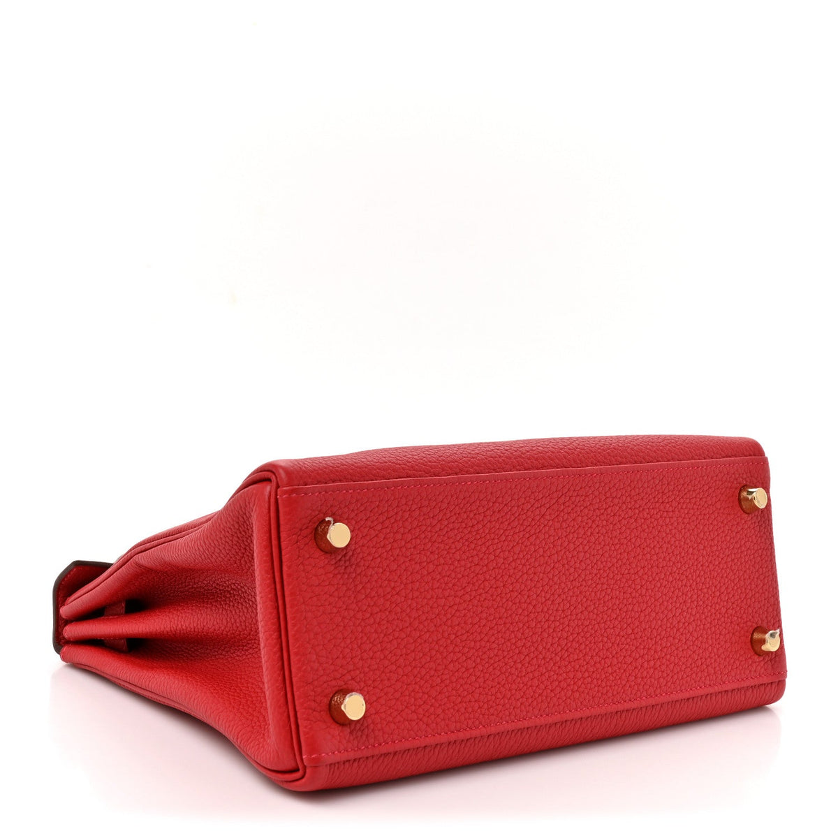 Togo Kelly Retourne 25 Rouge Casaque Handbag