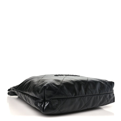 Small Quilted Calfskin Handbag - Black