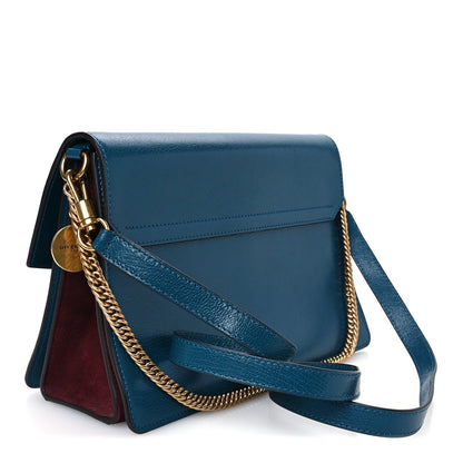 Medium Goatskin Suede Shoulder Bag - Blue