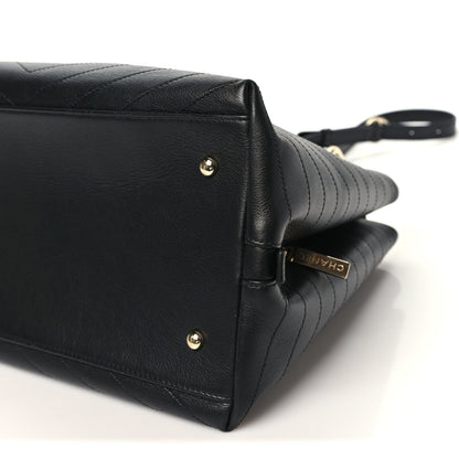 Large Calfskin Handbag - Black