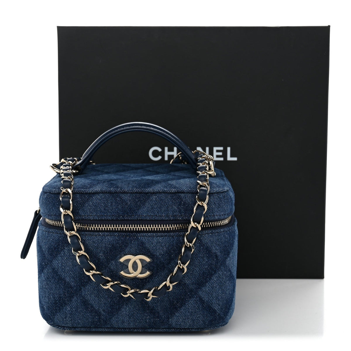 Mini Quilted Handbag - Blue
