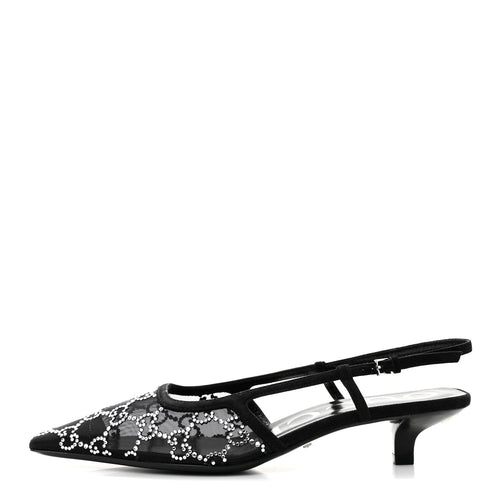 Tela Retino Kid Scamosciato Crystal GG Monogram Square G 35Mm Slingbac