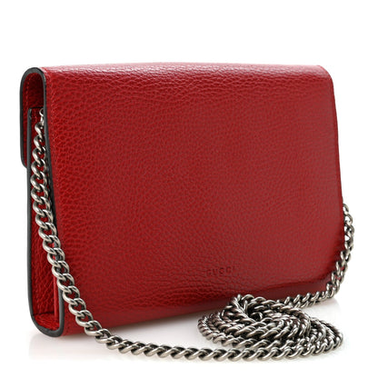 Mini Calfskin Wallet Bag - Red