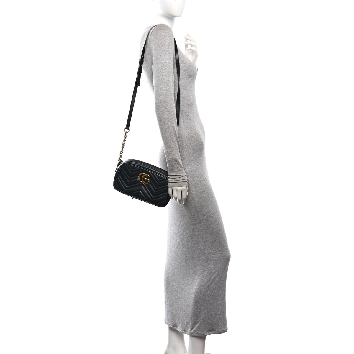 Small Calfskin Shoulder Bag - Black