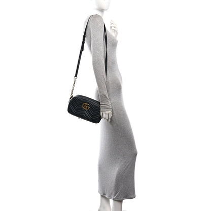 Small Calfskin Shoulder Bag - Black