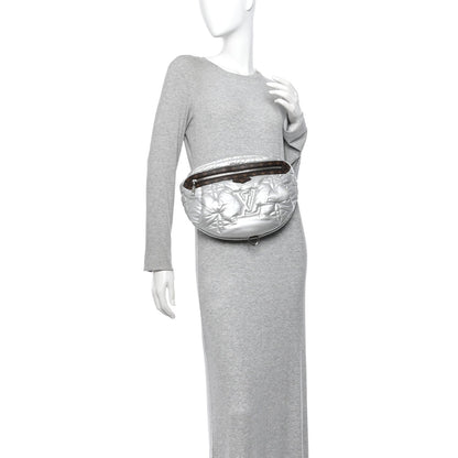 Econyl Monogram Pillow Bumbag Silver Handbag